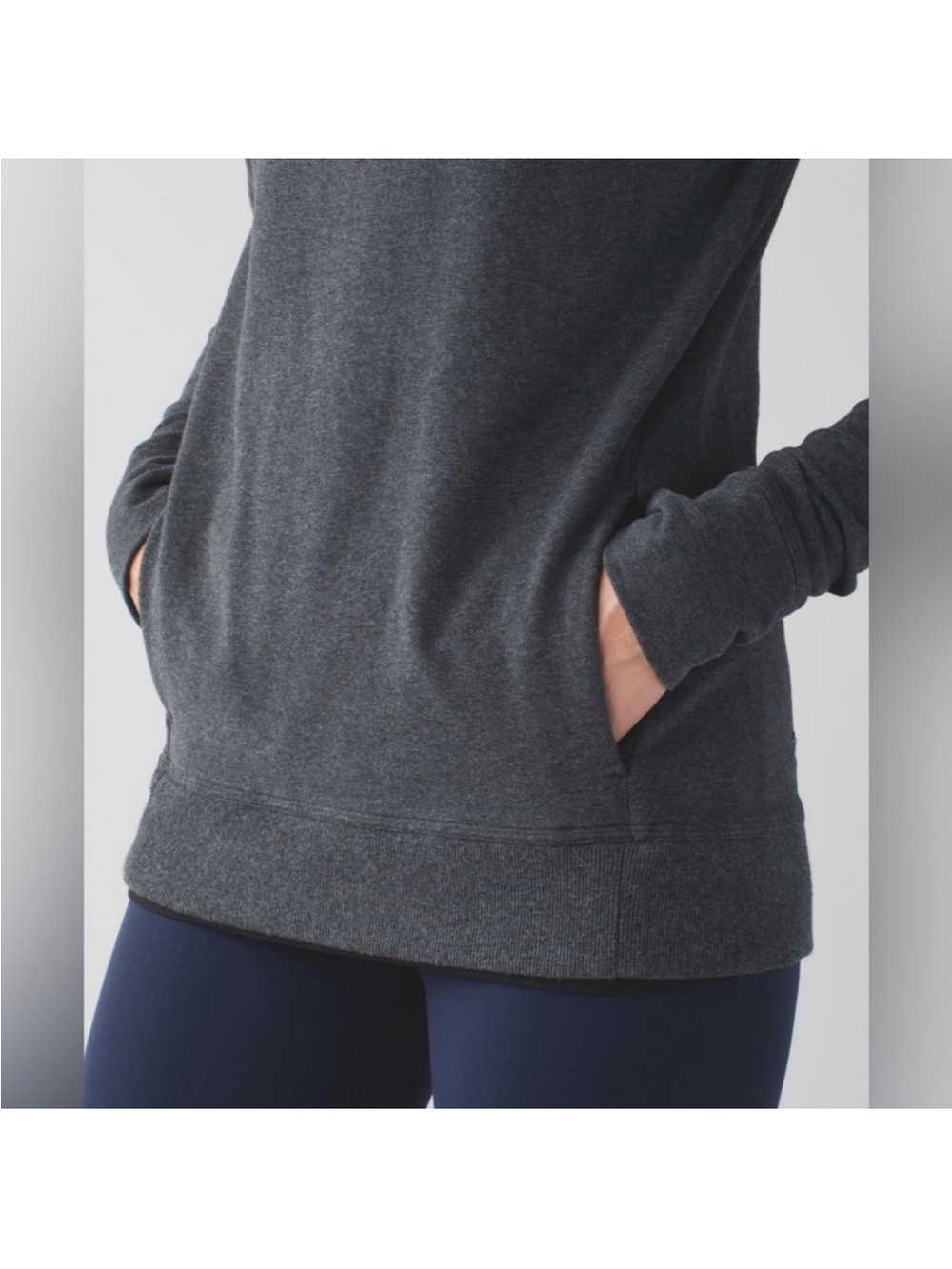 Lululemon Womens Stress Less Hoodie Heathered Dark Gray - Picture 14 of 16